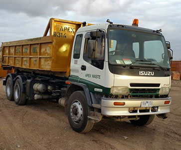 mini bin hire truck